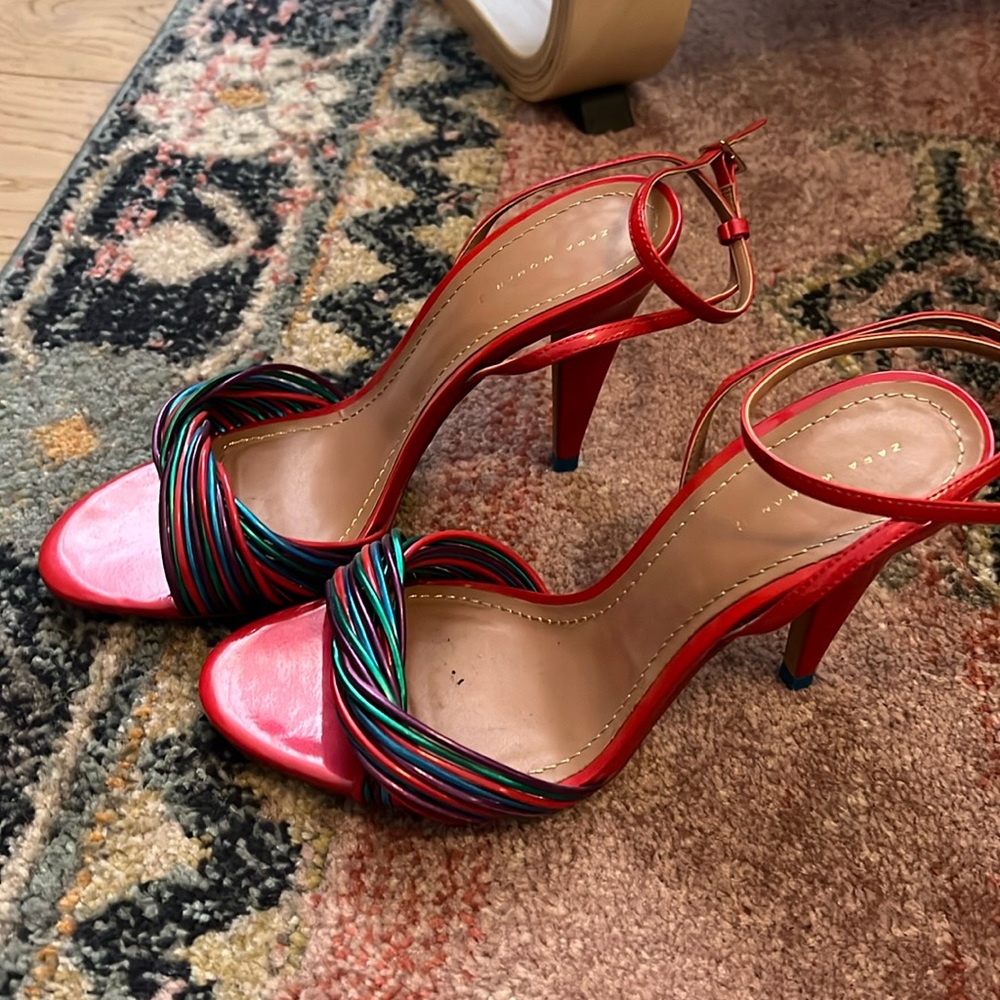 Zara multicolored heeled sandals 40